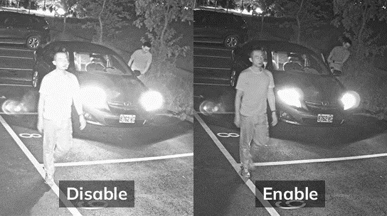夜間でもバランスの取れた赤外線照射を実現