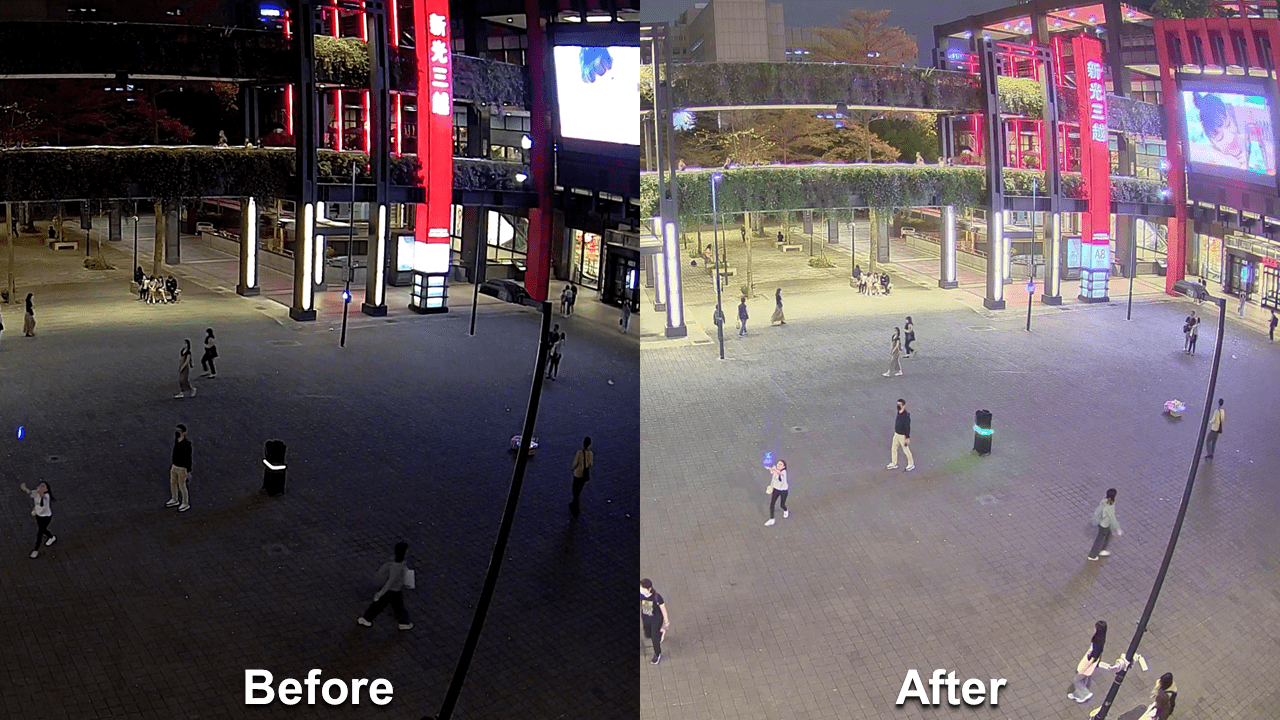 夜間でもクリアな映像